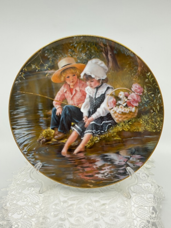 Reco &quot;Little Anglers&quot; 컬렉터 플레이트 Reco &quot;Little Anglers&quot; Collectors Plate 1983