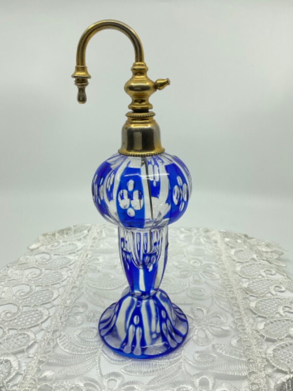 2 칼러 오팔래슨 향수 분무기 2 Color Opalescent Perfume Atomizer circa 1920