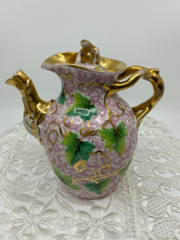 크리스찬 피셔 핸드페인트 개인 커피 팟-매우 귀한- Christian Fischer Hand Painted Individual Coffee Pot circa 1846-1857  - RARE!!!