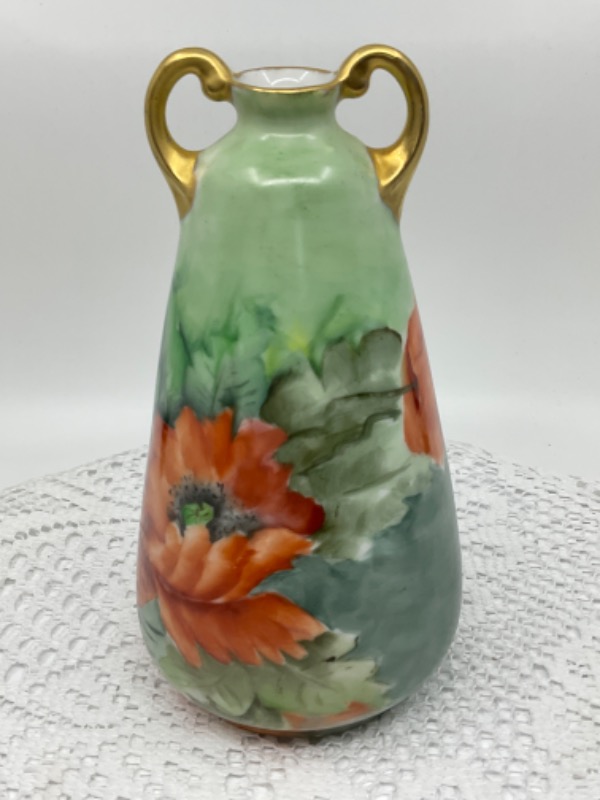 PM 바바리아 핸드페인트 벋 베이스  PM Bavaria Hand Painted Bud Vase circa 1900
