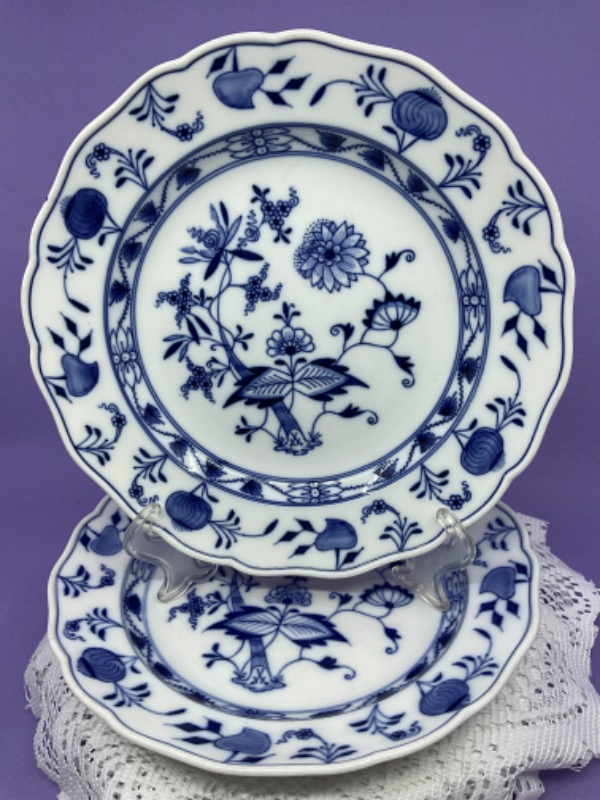 마이센 블루 어나언 플레이트 Meissen Blue Onion Plate circa 1890