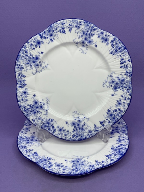 쉘리 데인티 블루 플레이트 Shelley Dainty Blue 20 cm Plate circa 1930