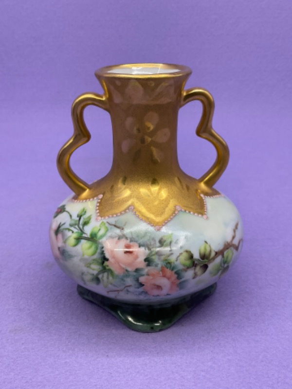 빅토리언 핸드페인트 베이스 Victorian Hand Painted Vase circa 1884