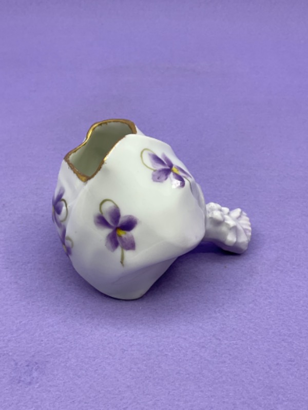 Pouyat 리모지 핸드페인트 바일렛 베이스 Pouyat Limoges Hand Painted Violet Vase circa 1900