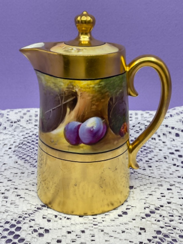피카드 핸드페인트 스몰 커피 팟 Pickard Hand Painted Small Coffee Pot circa 1910