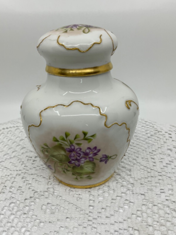 하빌랜드 리모지 핸드페인트 항아리  Haviland Limoges Hand Painted Jar circa 1900
