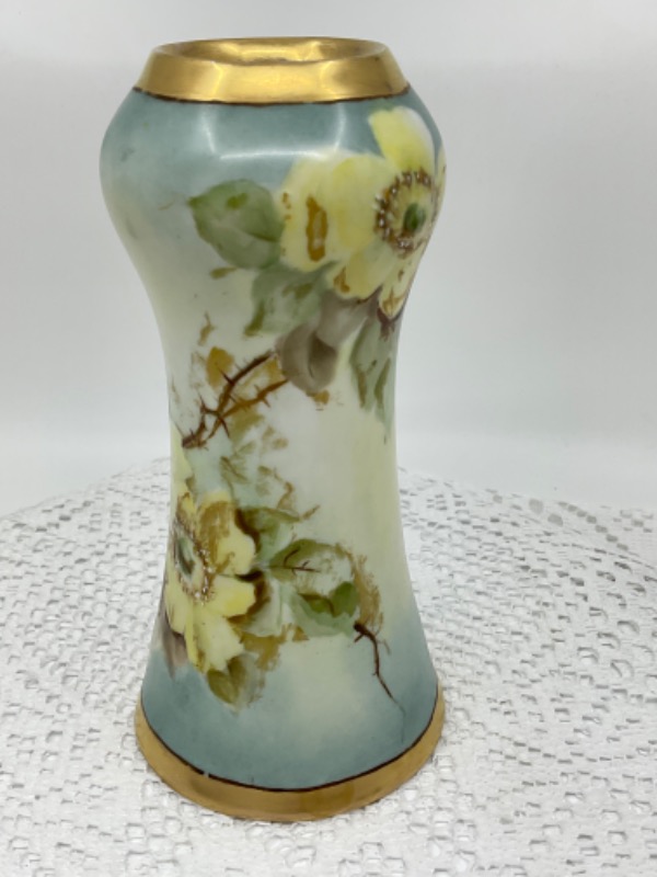 빅토리언 핸드페인트  베이스  Victorian Hand Painted Vase circa 1900