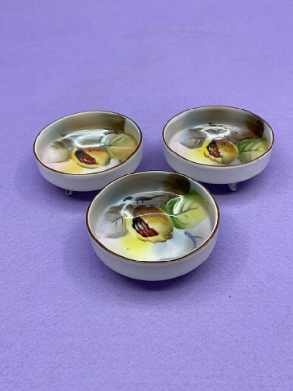 노리타케 핸드페인트 스몰 넛트 디쉬 Noritake Hand Painted Individual Nut Dish circa 1960